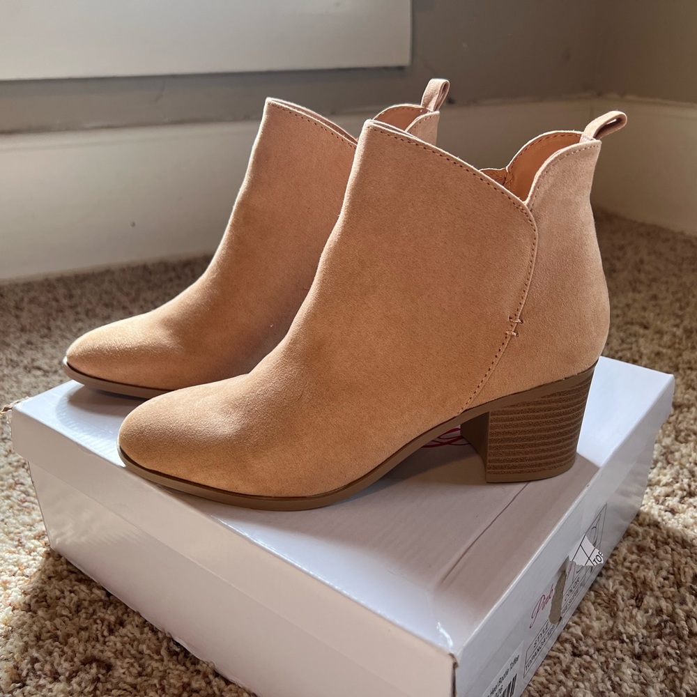 Suede Heel Bootie - Picture 3 of 4